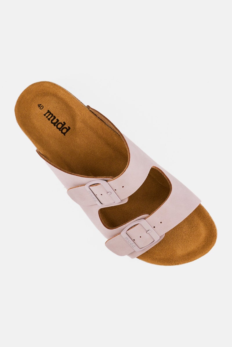 Mudd صنادل نسائية قابلة للتعديل بإبزيم من الفلين، لافندر فاتح - Image 4